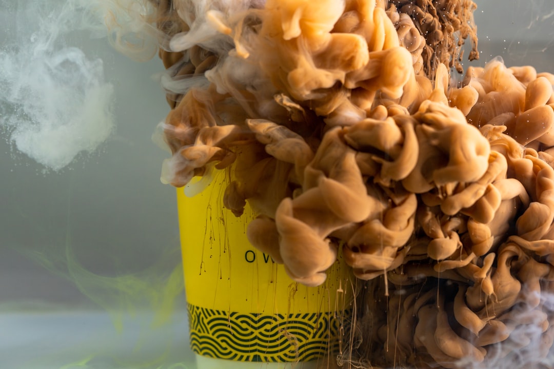 about-01 I used white and brown ink to create the effect of coffee and its explosion in the mug